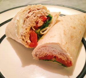 Turkey, Roasted Red Pepper, Spinach & Cheese Wrap - Cuisine & Cocktails