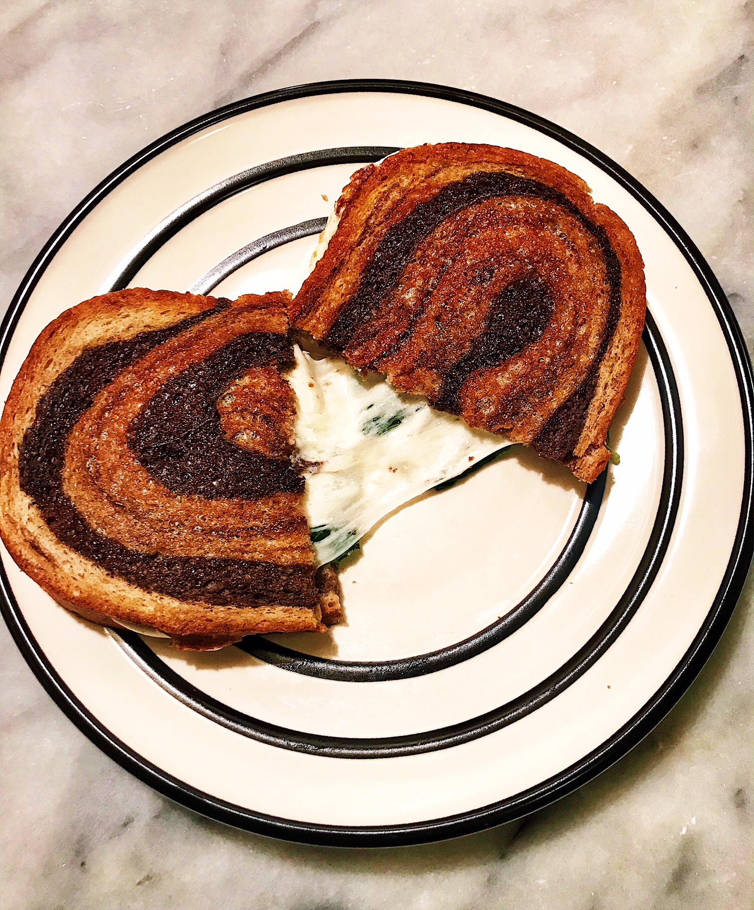 Basil Mozzarella Grilled Cheese