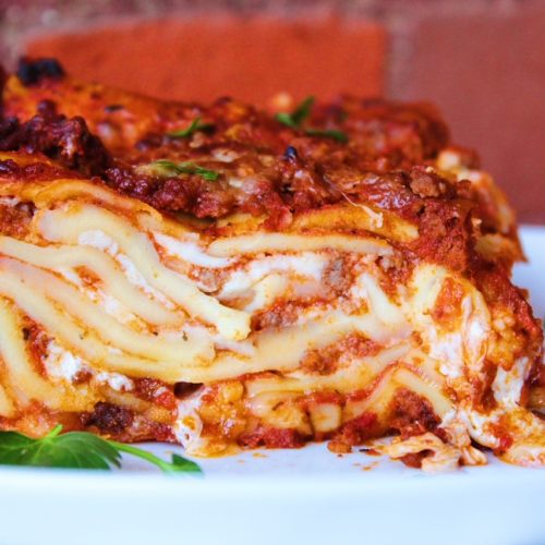 Lasagna with Homemade Noodles - Cuisine & Cocktails